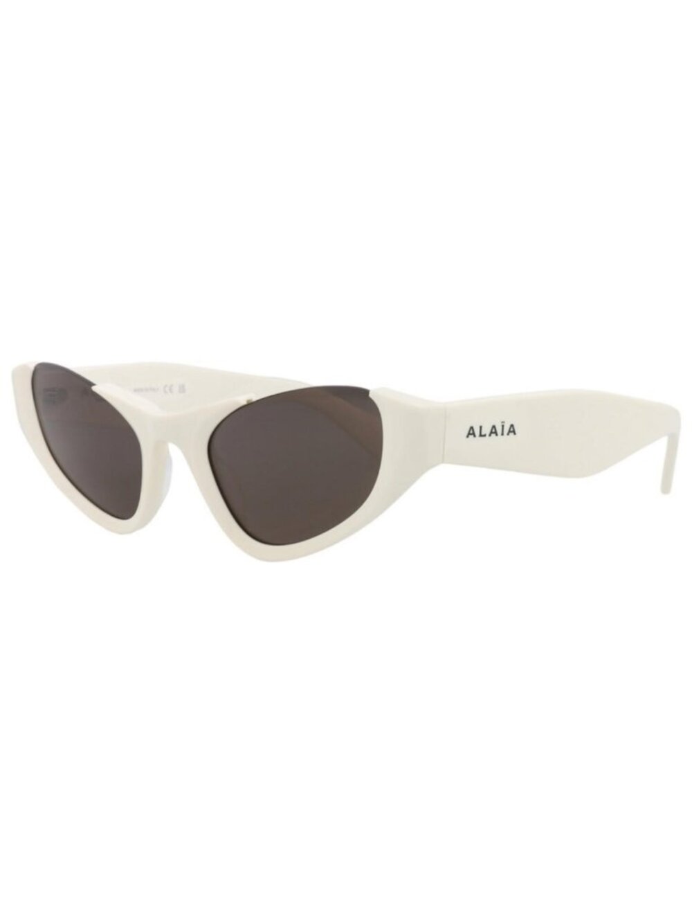 New Alaia Womens Cat Eye White White Grey Fashion Designer Sunglasses